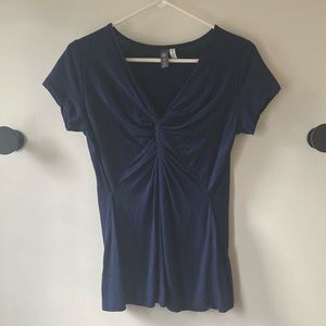 Ibex merino twist front shirt